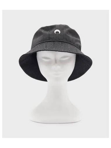 U REGENERATED MOIRE BUCKET HAT BLACK - MARINE SERRE - BALAAN 1