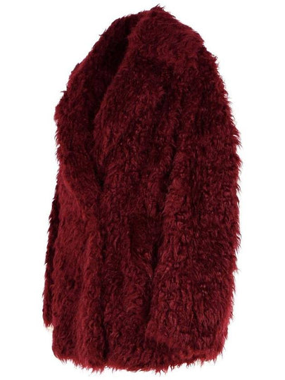 Msgm Burgundy Acrylic Blend Coat - MSGM - BALAAN 2