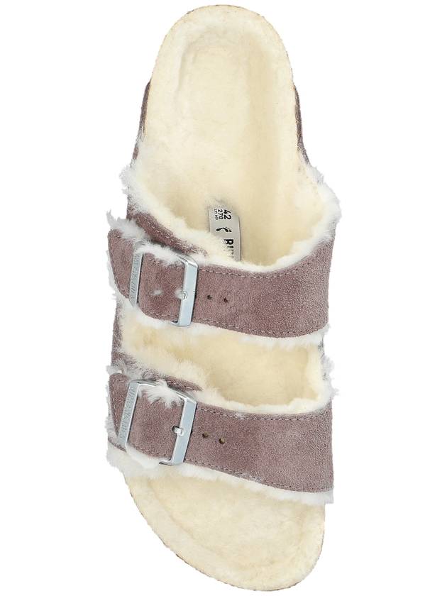 Birkenstock Slides Arizona Shearling, Women's, Purple - BIRKENSTOCK - BALAAN 6