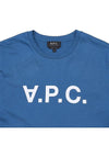 VPC Logo Organic Cotton Short Sleeve T-Shirt Blue - A.P.C. - BALAAN 4