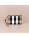 New Peyton Check Canvas Strap Clutch Bag Brown - BURBERRY - BALAAN 2