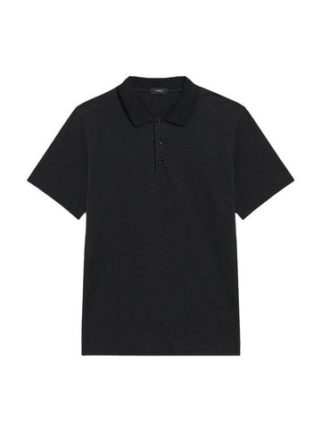 Bronn Cotton Short Sleeve Polo Shirt Black - THEORY - BALAAN 1