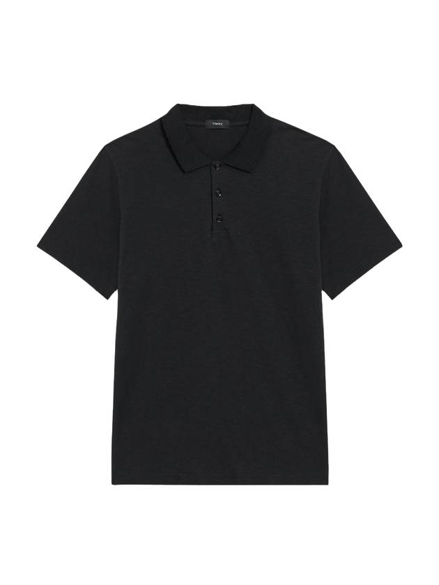 Bronn Cotton Short Sleeve Polo Shirt Black - THEORY - BALAAN 1