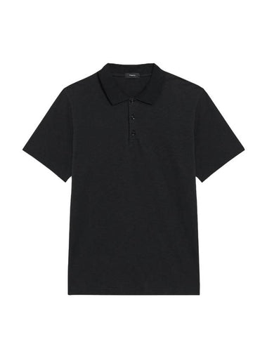 Bronn Cotton Short Sleeve Polo Shirt Black - THEORY - BALAAN 1