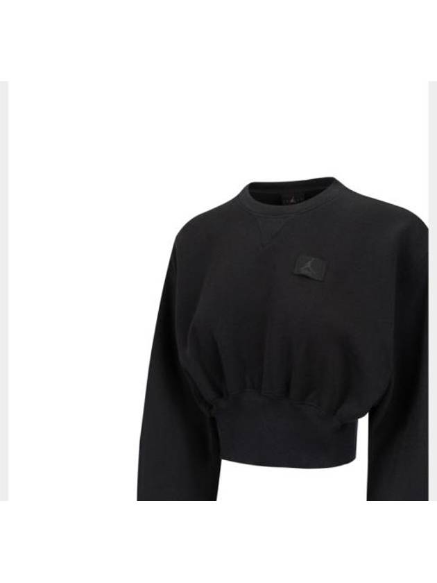 Nike Jordan Fleece Crop Sweatshirt Black - NIKE - BALAAN 1