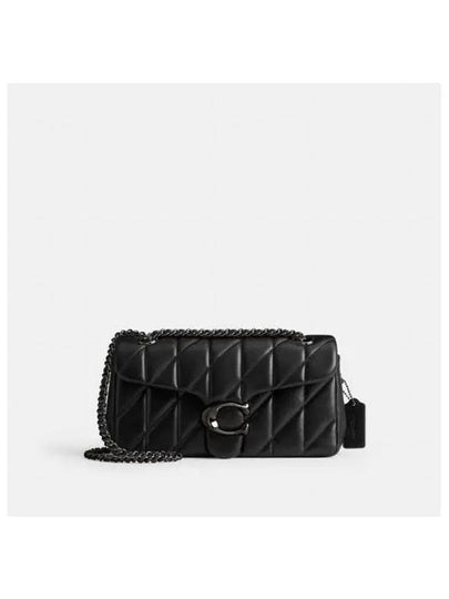 Tabby 26 Logo Plaque Quilted Shoulder Bag Black - COACH - BALAAN 2