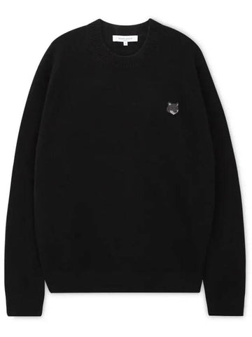 Men s Fox Head Black Knit NM00805KT1006 BK - MAISON KITSUNE - BALAAN 1