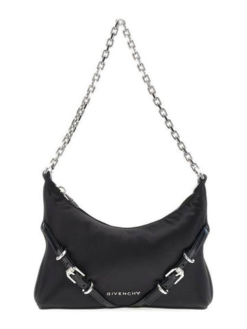 Voyou Party Nylon Satin Shoulder Bag Black - GIVENCHY - BALAAN 1