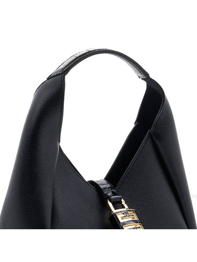 Women's G Hobo Rock Soft Leather Shoulder Bag Black - GIVENCHY - BALAAN 9