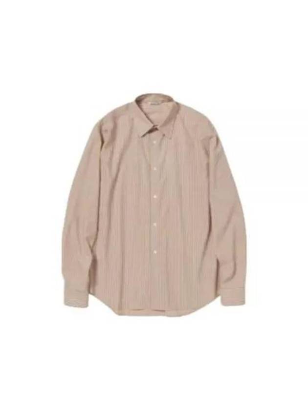 Long Sleeve Shirt A24SS01WW Free LIGHT BROWN STRIPE - AURALEE - BALAAN 1