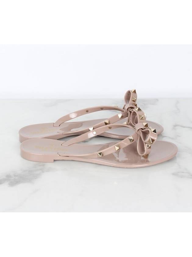 Rockstud ribbon flip flop slippers 37 240 - VALENTINO - BALAAN 6