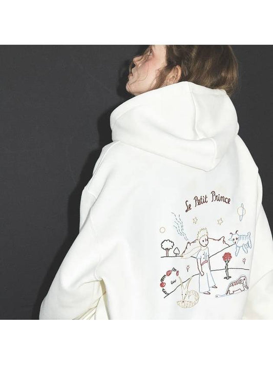 Le Petit Prince Embroidered Hoodie Cream - CPGN STUDIO - BALAAN 1