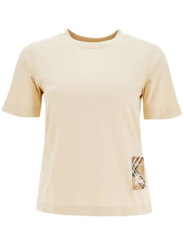 t-shirt with patch logo design - BURBERRY - BALAAN 1