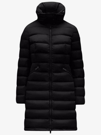 Flammette Long Down Jacket Black - MONCLER - BALAAN 2