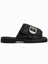 Nylon Quilted Sandals Black - GUCCI - BALAAN 2