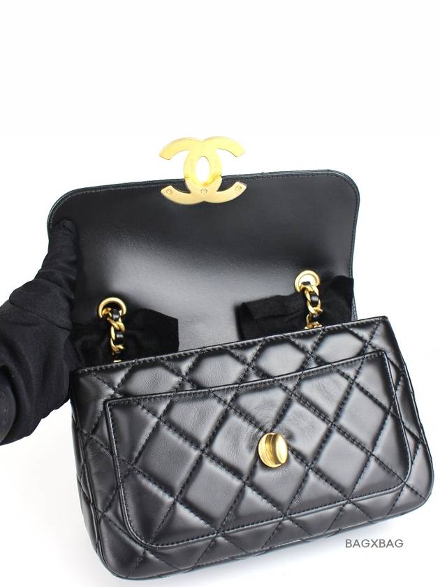 CH Season Pocket Shoulder Bag Black Gold CH42BG055 - CHANEL - BALAAN 6