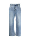 Women's Twisted Seam Denim Straight Jeans Blue - TOTEME - BALAAN 2