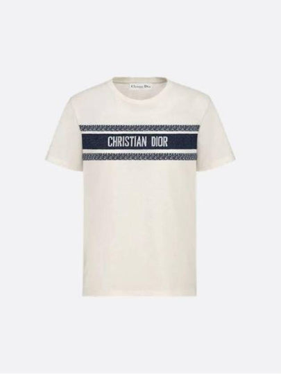 Logo Street Plain Short Sleeved T-Shirt White - DIOR - BALAAN 2