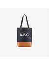 Logo Denim Axel Small Tote Bag Brown - A.P.C. - BALAAN 2