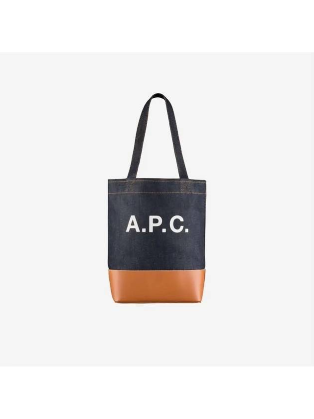 Logo Denim Axel Small Tote Bag Brown - A.P.C. - BALAAN 2