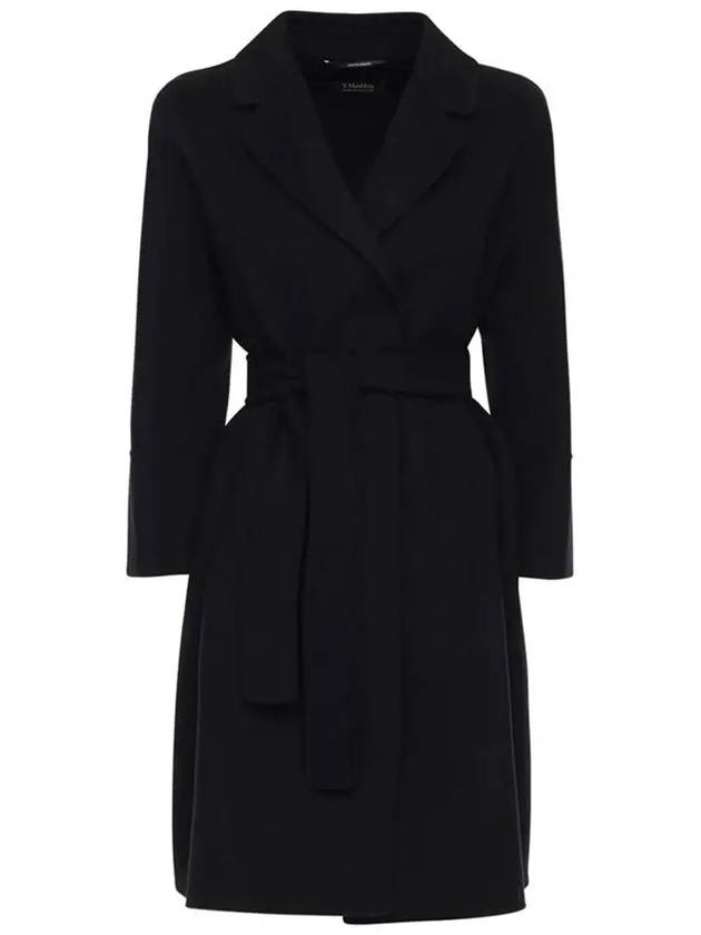 ARONA Belted Wool Coat Black 2390160439 013 - MAX MARA - BALAAN 2