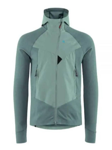 Men's Hugin Zip Up Hoodie Jade Green Frost Green - KLATTERMUSEN - BALAAN 1