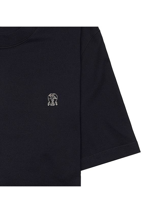 Logo Cotton Short-Sleeved T-Shirt Black - BRUNELLO CUCINELLI - BALAAN 7