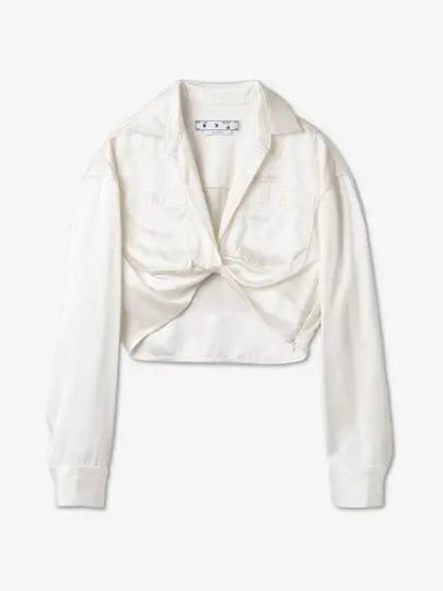 Twist Crop Shirt White - OFF WHITE - BALAAN 2