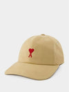 De Coeur Logo Ball Cap Sand - AMI - BALAAN 1