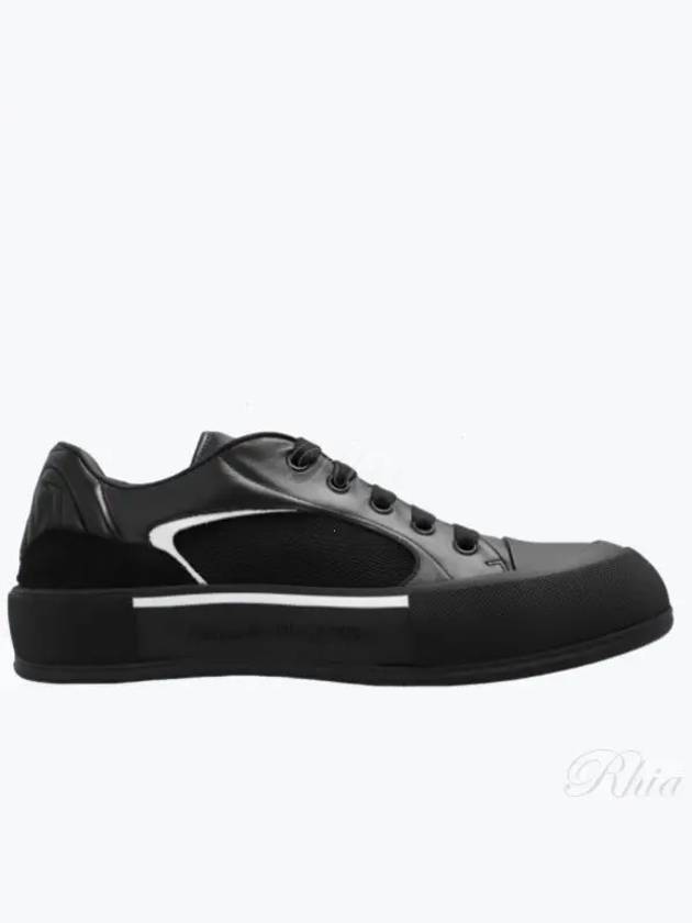 Skate Deck Plimsol Low Top Sneakers Black - ALEXANDER MCQUEEN - BALAAN 2