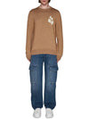 Evans Logo Crew Neck Knit Top Camel - ISABEL MARANT - BALAAN 3