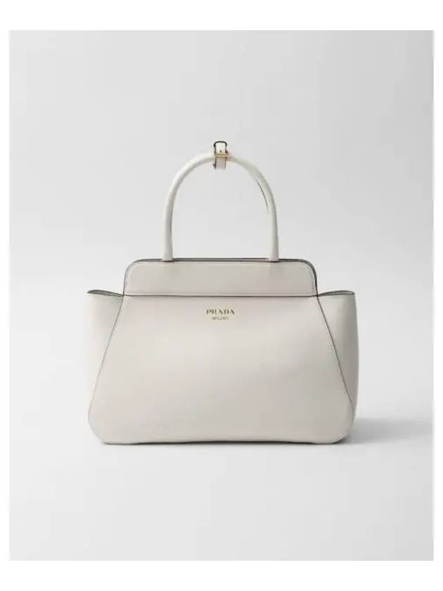 Medium Leather Tote Bag White - PRADA - BALAAN 2