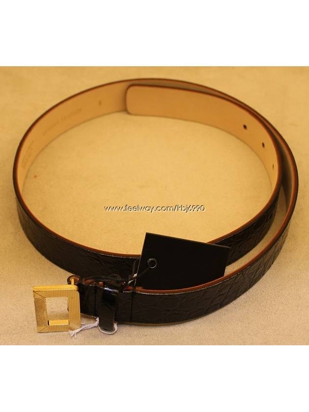 Women's D gold metal wani pattern leather belt W13BE5007V027 2124 - DSQUARED2 - BALAAN 3