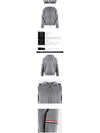 Cotton Milano Armband Zip Up Hoodie Light Grey - THOM BROWNE - BALAAN 3