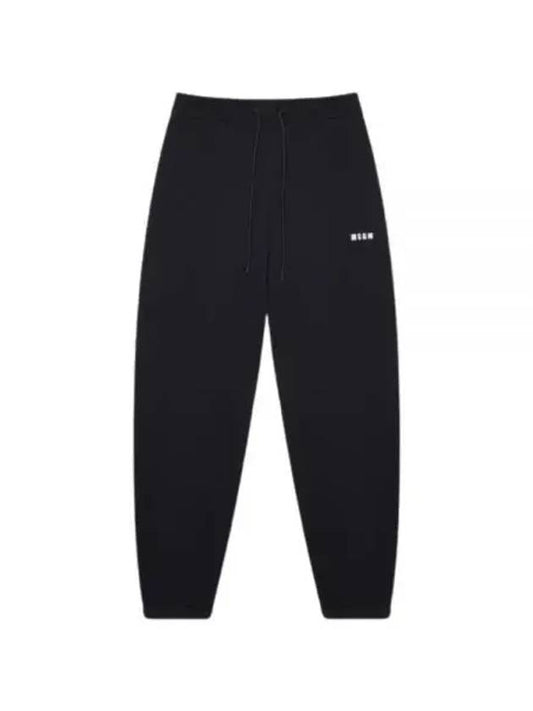 Micrologo Cotton Track Pants Black - MSGM - BALAAN.