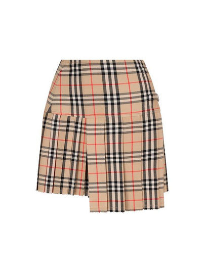 Vintage Check Wool Kilt pleated skirt Archive Beige - BURBERRY - BALAAN 2