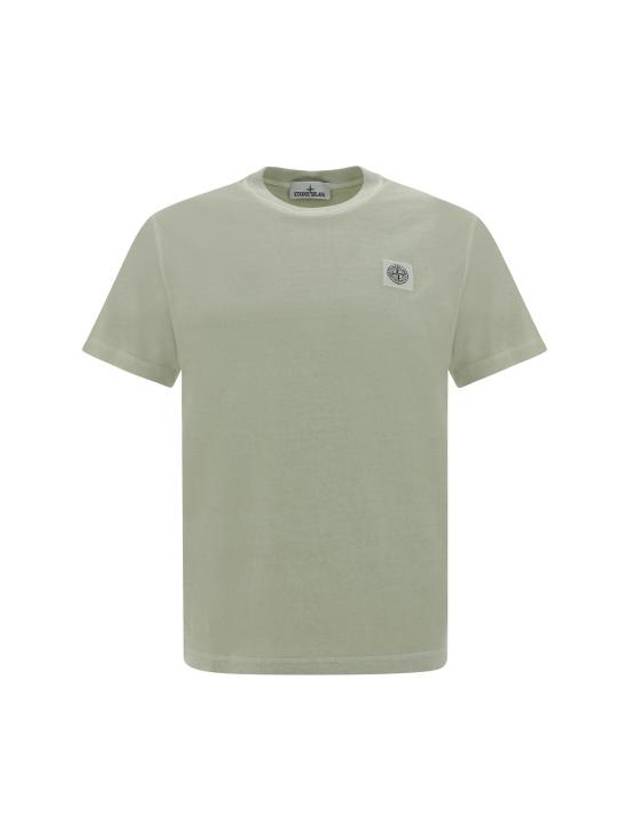 Organic Cotton Short Sleeve T-Shirt Pistachio - STONE ISLAND - BALAAN 2