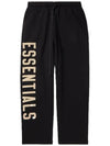 Men s Straight Big Logo Fleeceback Relaxed Sweatpants Track Pants Black 130BT244320F - FEAR OF GOD ESSENTIALS - BALAAN 1