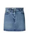 Denim Mini A-Line Skirt Blue - MSGM - BALAAN 1