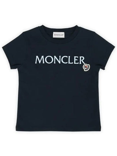 Kids Lettering Logo Patch Short Sleeve Navy 8C00005 83907 778 - MONCLER - BALAAN 2