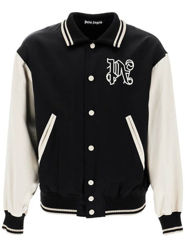 satin varsity jacket for - PALM ANGELS - BALAAN 1