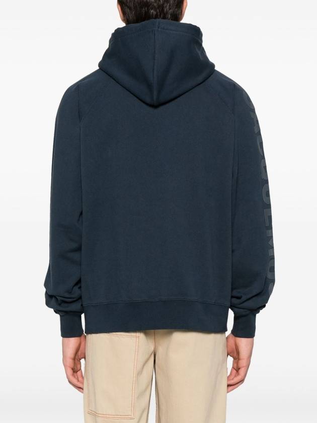 Le Typo Classic Fit Cotton Hoodie Navy - JACQUEMUS - BALAAN 6