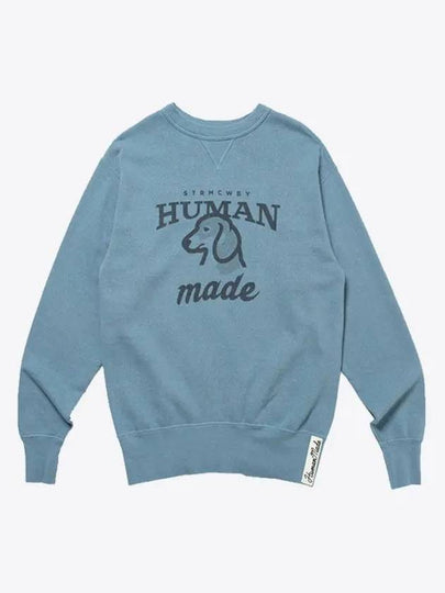 Dog Crew Sweatshirt Blue - HUMAN MADE - BALAAN 2