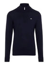 Men's Kian Zip-up Sweater Navy - J.LINDEBERG - BALAAN 2