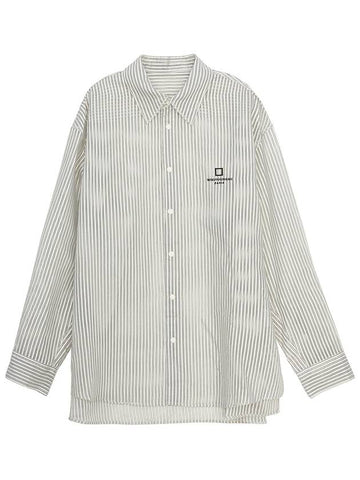 striped long sleeve shirt gray - WOOYOUNGMI - BALAAN 1