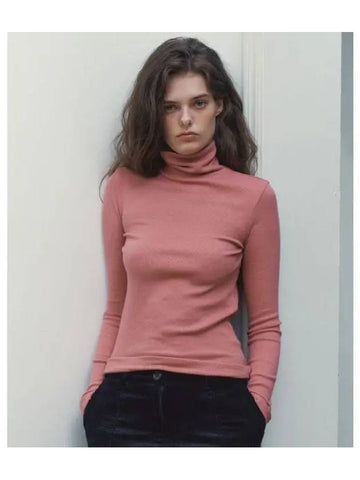 SLIM FIT TURTLE NECK TOP ROUGE PINK - BENSIMON - BALAAN 1