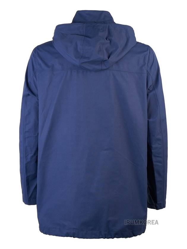 Men's Cotton Nylon Hooded Jacket Blue - BRUNELLO CUCINELLI - BALAAN 4