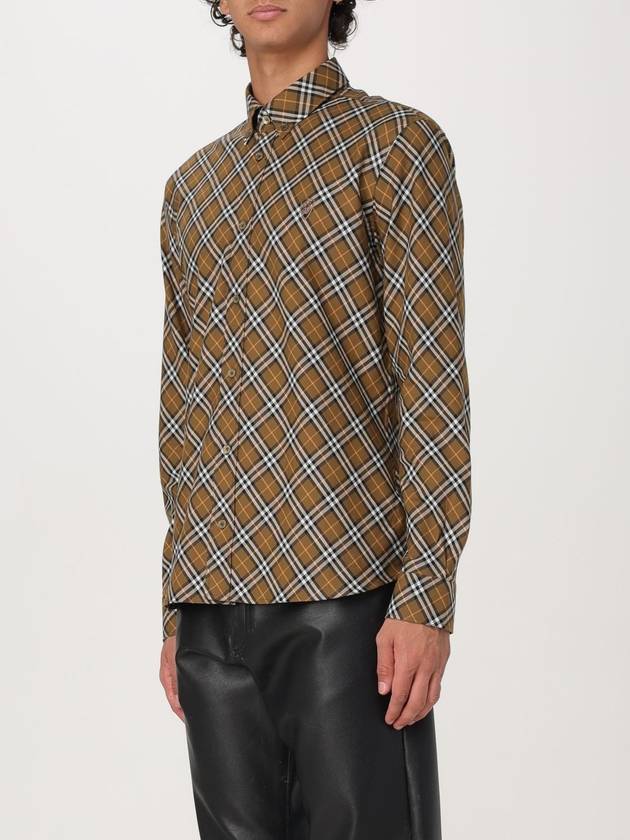 B Shield Embroidered Check Cotton Long Sleeve Shirt Oxide - BURBERRY - BALAAN 5