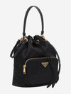 Duet Re-Nylon Bucket Bag Black - PRADA - BALAAN 5