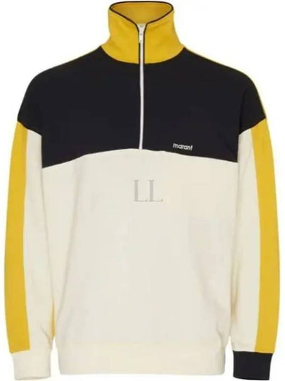 Ariann Half Zip Cotton Sweatshirt Yellow - ISABEL MARANT - BALAAN 2